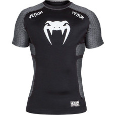 Рашгард Venum Absolute black grey короткий рукав