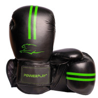 Боксерські рукавиці PowerPlay 3016 Contender Чорно-Зелені 14 унцій