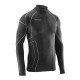 Термокофта з комірцем (лонгслів) X TECH Maglia Race 3 Munica Lunga lupetto Nero L/XL Чорна