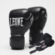 Боксерські рукавиці Leone GN111 THE GREATEST Black 12 унцій (бинти 4 м. в комплекті)