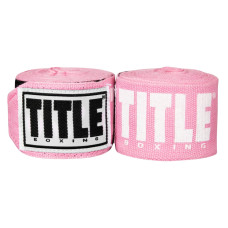 Бинти для боксу TITLE Boxing Power-Flex Elite 180" Pink (4.5м.)