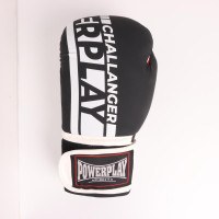 Боксерські рукавиці PowerPlay 3086 Matt Challenger Чорно-Білі 10 унцій