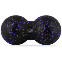 Масажний м'яч подвійний PowerPlay PP-4352 Epp foam peanut ball (d8*16cm.) Чорно/Фіолетовий