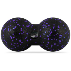 Масажний м'яч подвійний PowerPlay PP-4352 Epp foam peanut ball (d8*16cm.) Чорно/Фіолетовий