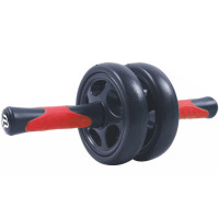 Колесо для преса подвійне PowerPlay 4327 Dual-Core Ab Wheel Чорно-червоне