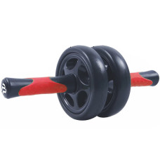 Колесо для преса подвійне PowerPlay 4327 Dual-Core Ab Wheel Чорно-червоне