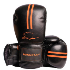 Боксерські рукавиці PowerPlay 3016 Contender Чорно-помаранчеві 8 унцій