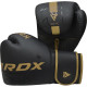 Боксерські рукавиці RDX F6 Kara Matte Golden 8 унцій (капа в комплекті)