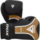 Боксерські рукавиці RDX AURA PLUS T-17 Black Golden 10 унцій