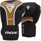 Боксерські рукавиці RDX AURA PLUS T-17 Black Golden 10 унцій