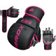 Рукавиці для ММА F6 MATTE PINK PLUS-M/L (капа в комплекті)
