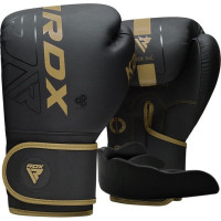 Боксерські рукавиці RDX F6 Kara Matte Golden 8 унцій (капа в комплекті)