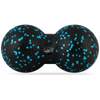 Масажний м'яч подвійний PowerPlay PP-4352 Epp foam peanut ball (d8*16cm.) Чорно/Блакитний