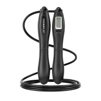 Скакалка з лічильником PowerPlay 4216 Jump Rope Чорна 2.8 см.