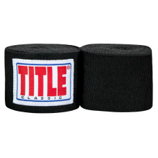 Бинти для боксу TITLE Classic Traditional Weave 180" 2.0 Black 4,5м.