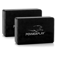 Блок для йоги 2 шт (пара) PowerPlay 4006 Yoga Brick EVA Чорні
