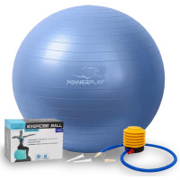 М'яч для фітнесу (фітбол) PowerPlay 4001 Ø65 cm Gymball Синій + помпа