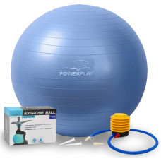 М'яч для фітнесу (фітбол) PowerPlay 4001 Ø65 cm Gymball Синій + помпа