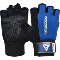 Рукавички для фітнесу RDX W1 HALF BLUE-L