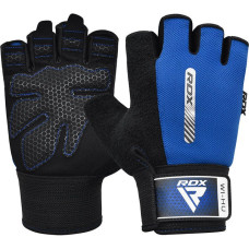 Рукавички для фітнесу RDX W1 HALF BLUE-S