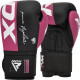 Боксерські рукавиці RDX REX F4 PINK/BLACK-8 унцій (капа в комплекті)