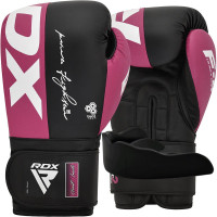 Боксерські рукавиці RDX REX F4 PINK/BLACK-8 унцій (капа в комплекті)