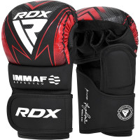 Рукавиці для ММА (Греплінгові рукавички) RDX схвалено IMMAF L Red (капа в комплекті)