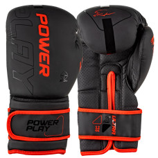 Боксерські рукавиці PowerPlay 3024 Ultra Mat Чорно-Червоні 12 унцій