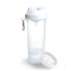 Шейкер спортивний SmartShake Slim 500ml Pure White