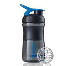 Шейкер спортивний (пляшка) BlenderBottle SportMixer 20oz/590ml Black/Cyan (Original)