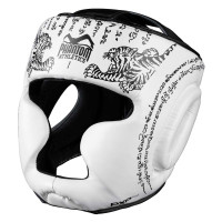 Боксерський шолом Phantom Muay Thai Full Face White (капа в комплекті)