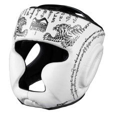 Боксерський шолом Phantom Muay Thai Full Face White (капа в комплекті)