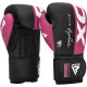 Боксерські рукавиці RDX REX F4 PINK/BLACK-10 унцій (капа в комплекті)