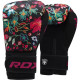 Боксерські рукавиці RDX FL-3 FLORAL BLACK-8 унцій (капа в комплекті)