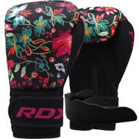 Боксерські рукавиці RDX FL-3 FLORAL BLACK-8 унцій (капа в комплекті)