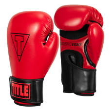 Боксерські рукавиці TITLE Boxing Vegan Gloves Red/Black 16 oz