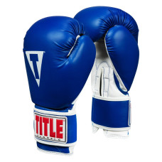 Боксерські рукавиці TITLE Classic Pro Style 3.0 Blue/White 12 oz