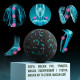 Масажний м'яч PowerPlay PP-4350 Epp Massage Ball (d8) Чорно/Блакитний