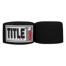 Бинти для боксу TITLE Boxing Gel Iron Fist Wraps Black 3м.
