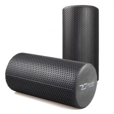 Масажний ролик (валик) 7SPORTS гладкий Foam Roller EVA чорний (30*15см.)