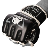 Рукавиці для MMA PowerPlay 3056 А Чорно-Білі S