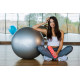 М'яч для фітнесу (фітбол) PowerPlay 4001 Ø65 cm Gymball Сірий + помпа