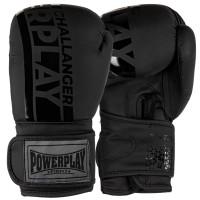 Боксерські рукавиці PowerPlay 3086 Matt Challenger Чорні 14 унцій