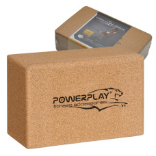 Блок для йоги PowerPlay PP_4006 з пробкового дерева Cork Yoga Block