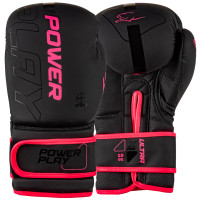 Боксерські рукавиці PowerPlay 3024 Ultra Mat Чорно-Рожеві 10 унцій