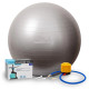 М'яч для фітнесу (фітбол) PowerPlay 4001 Ø75 cm Gymball Сріблястий + помпа