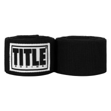 Бинти для боксу TITLE Boxing Semi Elastic 210" Extra Long Black Reg