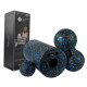 Набір для йоги PowerPlay PP_4008 EPP Foam Roller Set роллер + 2 масажні м'ячі Чорно-синій