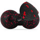 Масажний м'яч подвійний PowerPlay PP-4352 Epp foam peanut ball (d8*16cm.) Чорно/Червоний