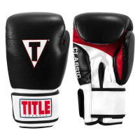 Боксерські рукавиці TITLE Classic Leather 2.0 Black/White/Red L 14 oz